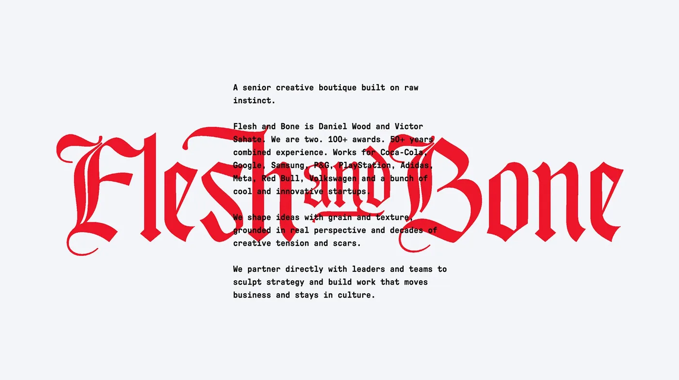Flesh and Bone, selected work 6